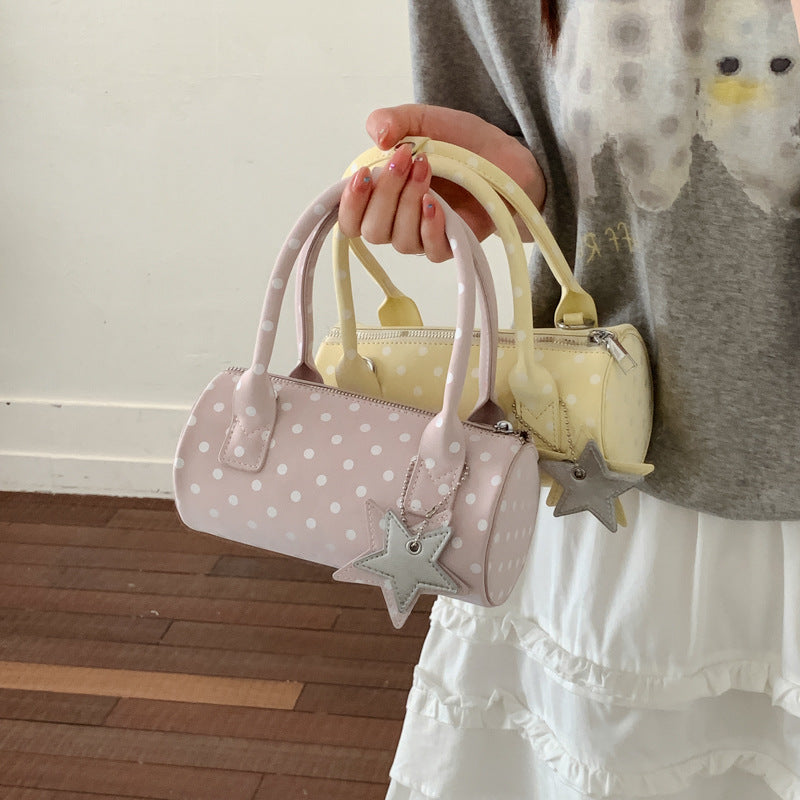 Women's Spring Fashion Carrying Polka Dot Printed Pillow Women's Messenger Bag