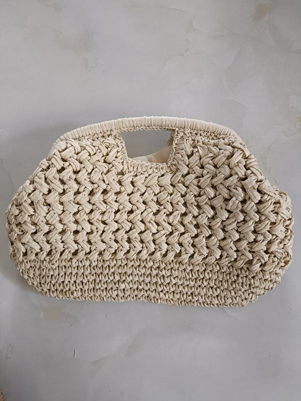 Women's Temperament Chain Clip Fabric Woven Sewing Line Fashion Bags