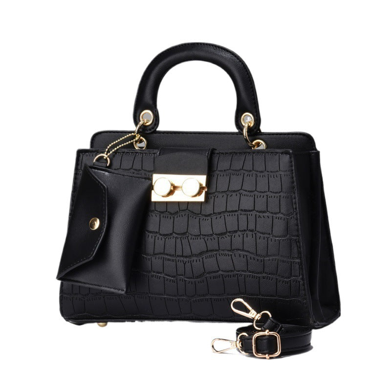 Women's Two-piece Large Capacity Solid Color Rhombus Bags