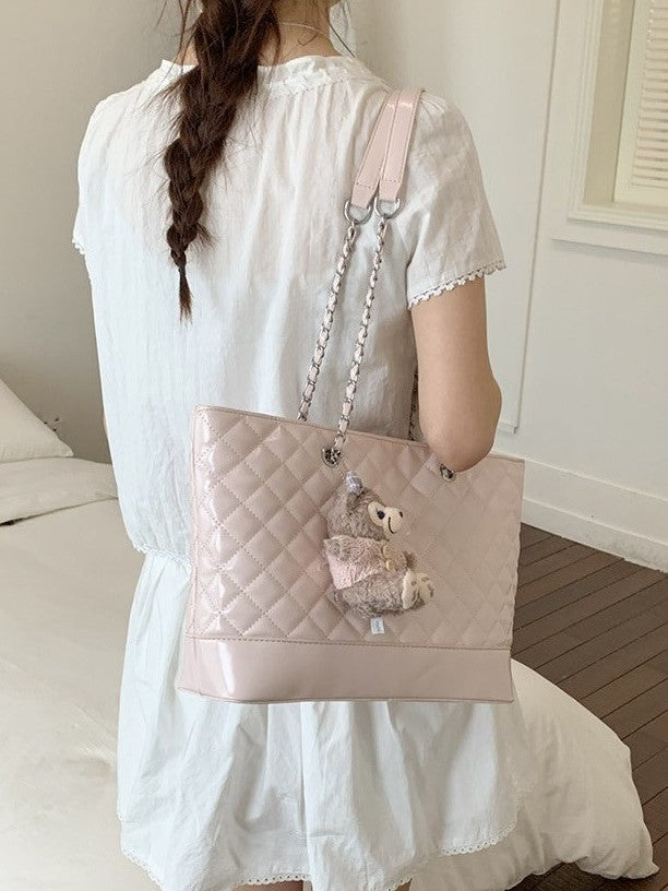Women's Simple Solid Color Large Capacity Stylish Good Texture Leisure Backpack