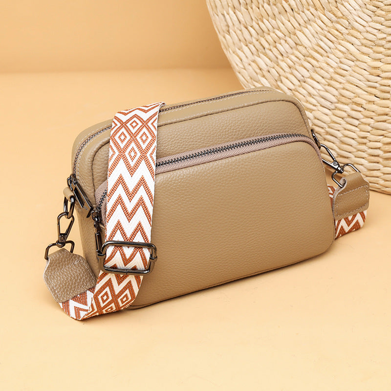 Women's First Layer Cowhide Simple Retro Fashion Shoulder Bags