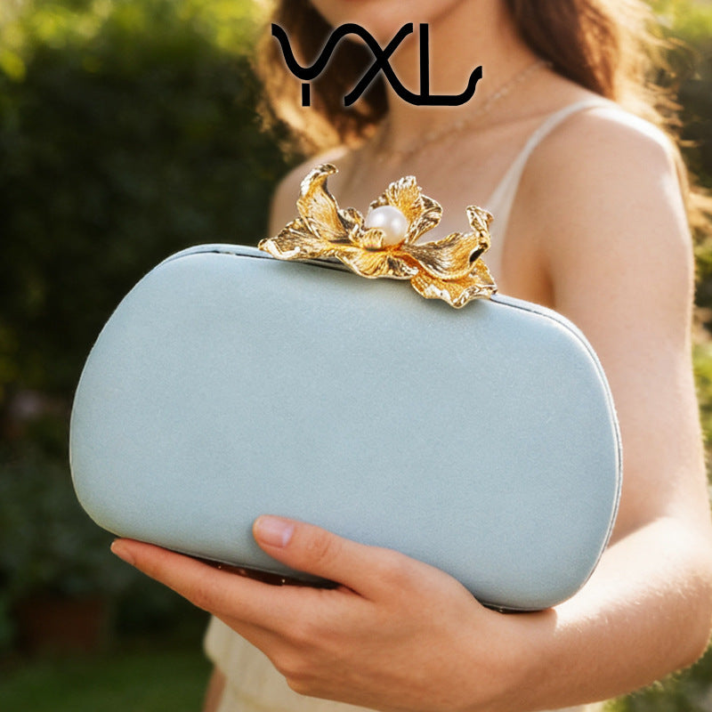 Fashion Macaron Color Flower Clutch Wedding Bridal Dinner Bag