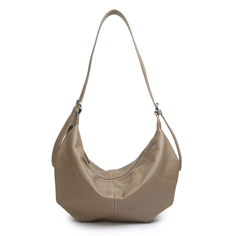 Commuter Genuine Leather Fashion Underarm Versatile Texture Retro Women's Shoulder Bag