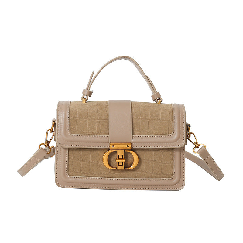Retro Portable Advanced Texture Design Light Small Square Bag