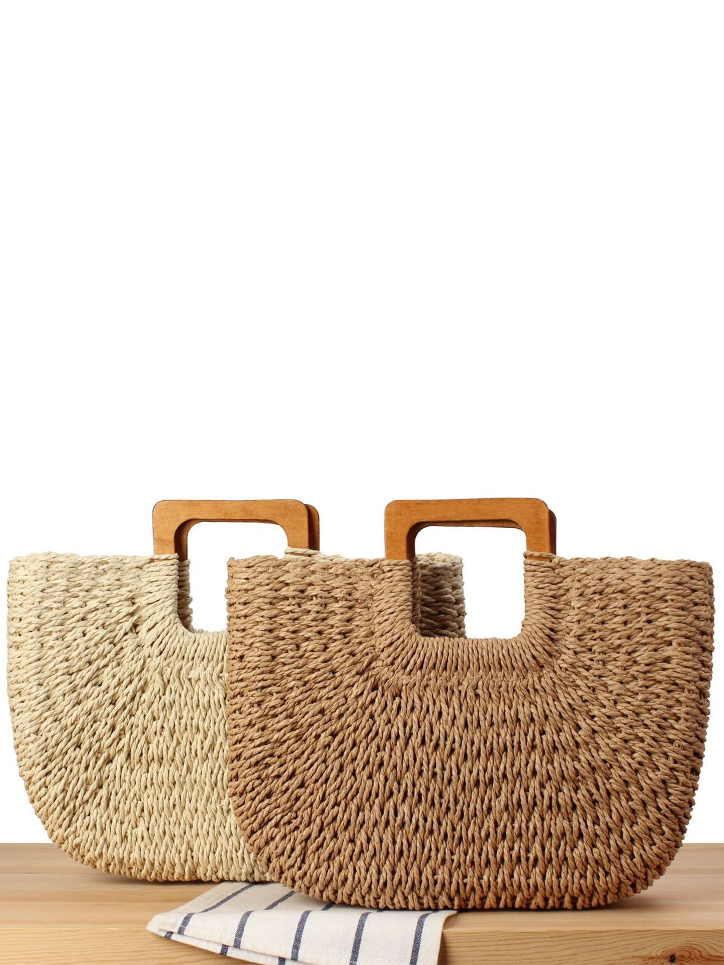 Woven Summer Beach Mori Style Large Capacity Women's Handbag