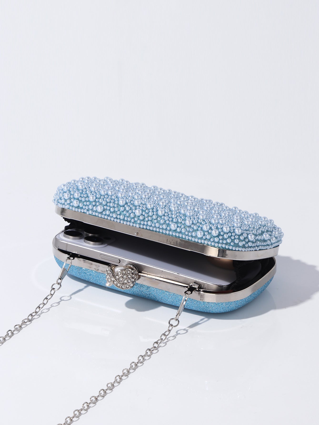 Vintage Pearl Beaded Cheongsam Clutch Party Dinner Bag