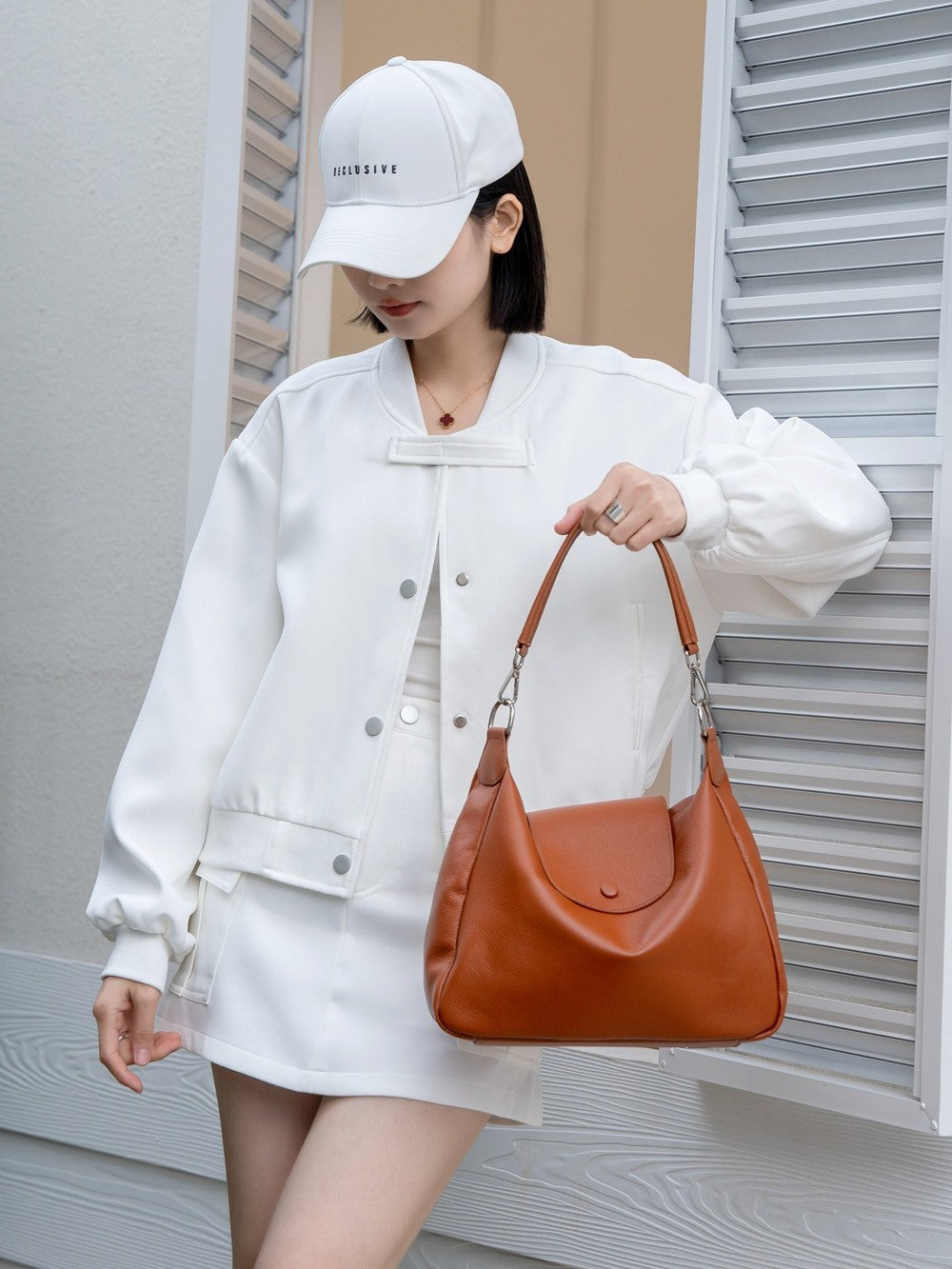 Women's Layer Cowhide Natural Fall Leather Stylish Elegant Simple Female Tote Bag