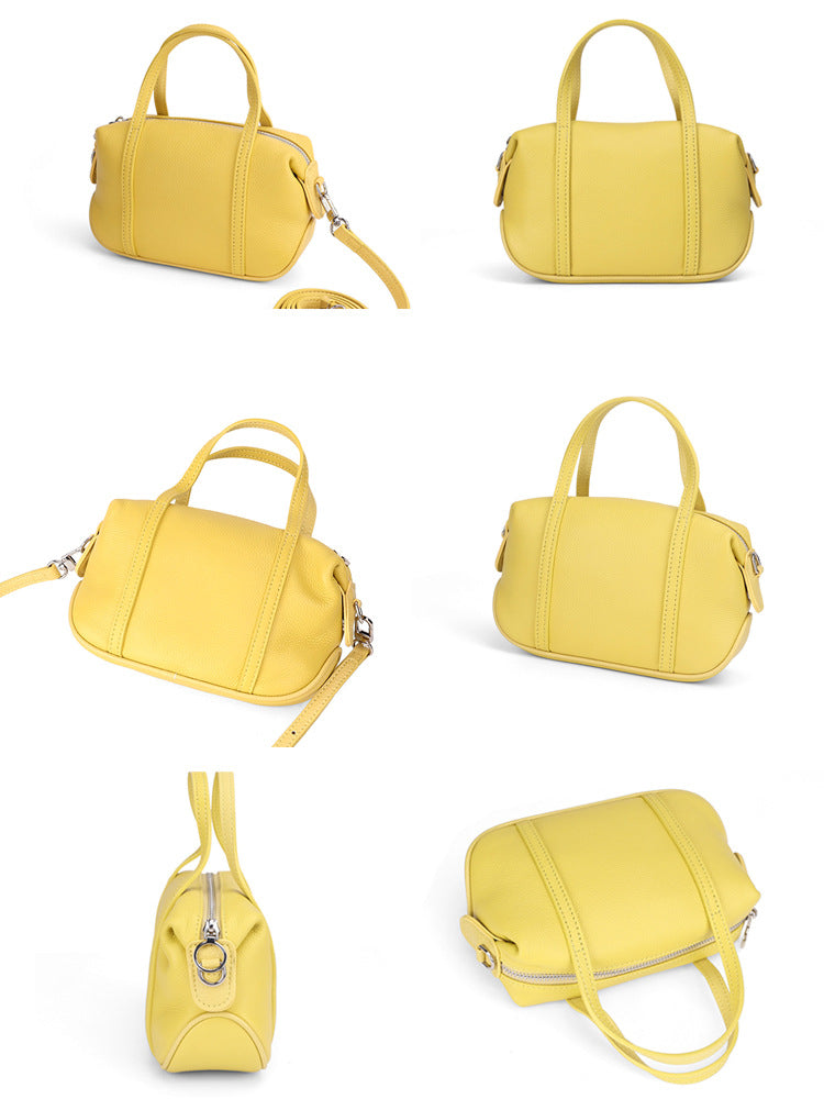 Women's Pillow Soft Leather Boston Genuine Large Handbags
