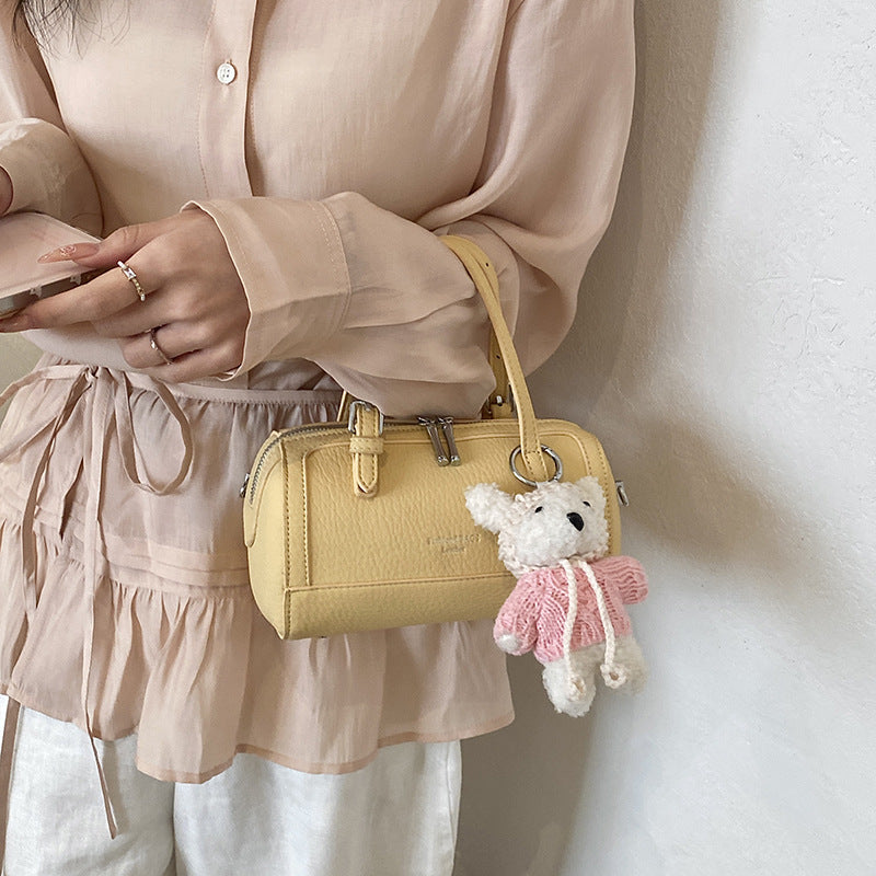 Fashion Litchi Pattern Bowling Design Hand Holding Women's Shoulder Bag