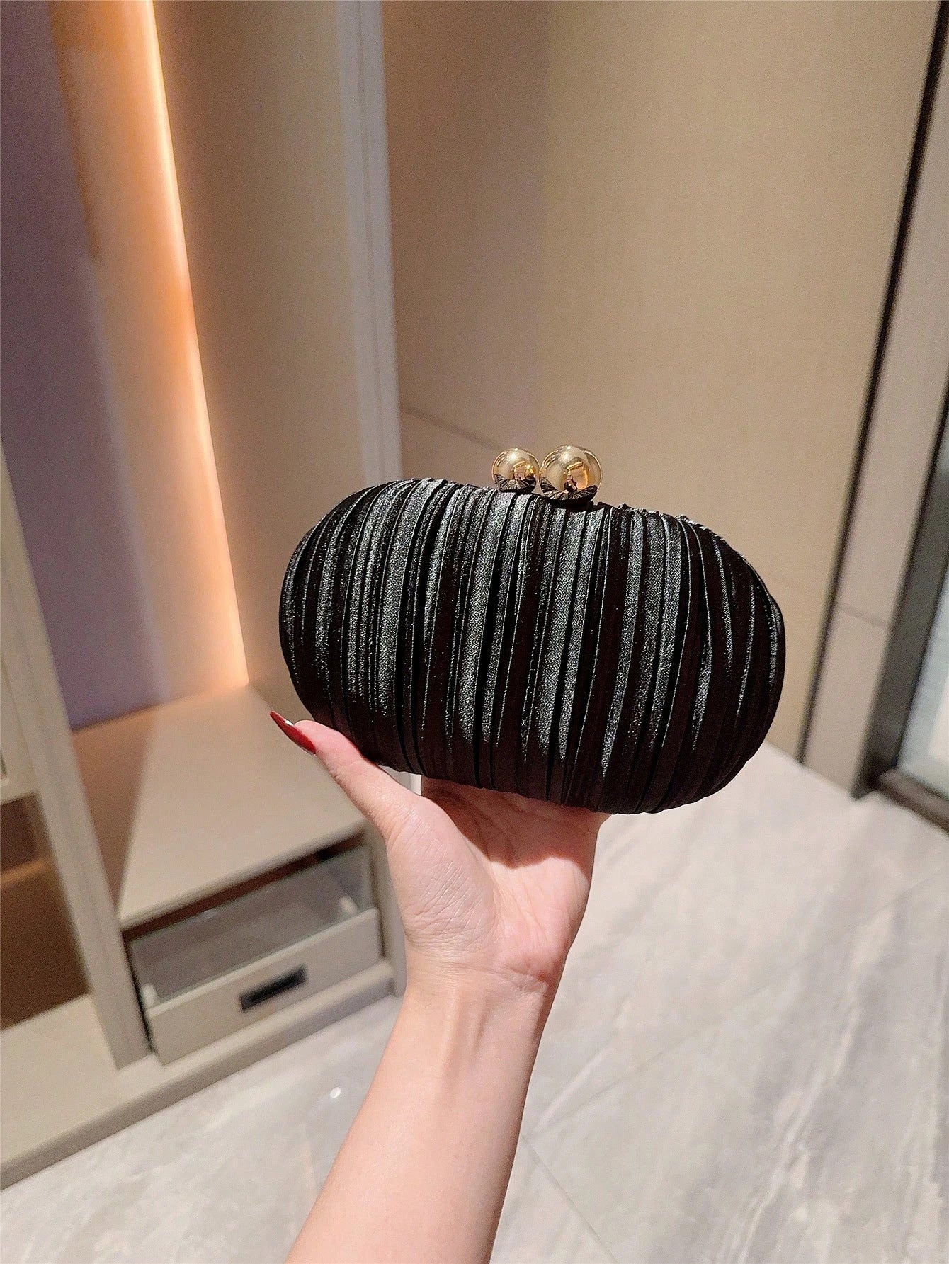 Dinner Pleated High-grade Party Banquet Polyester Dress Bags