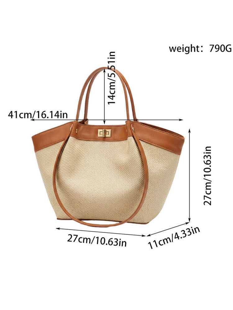 Women's Spring French Minority High-grade Loose Holiday Shoulder Bags