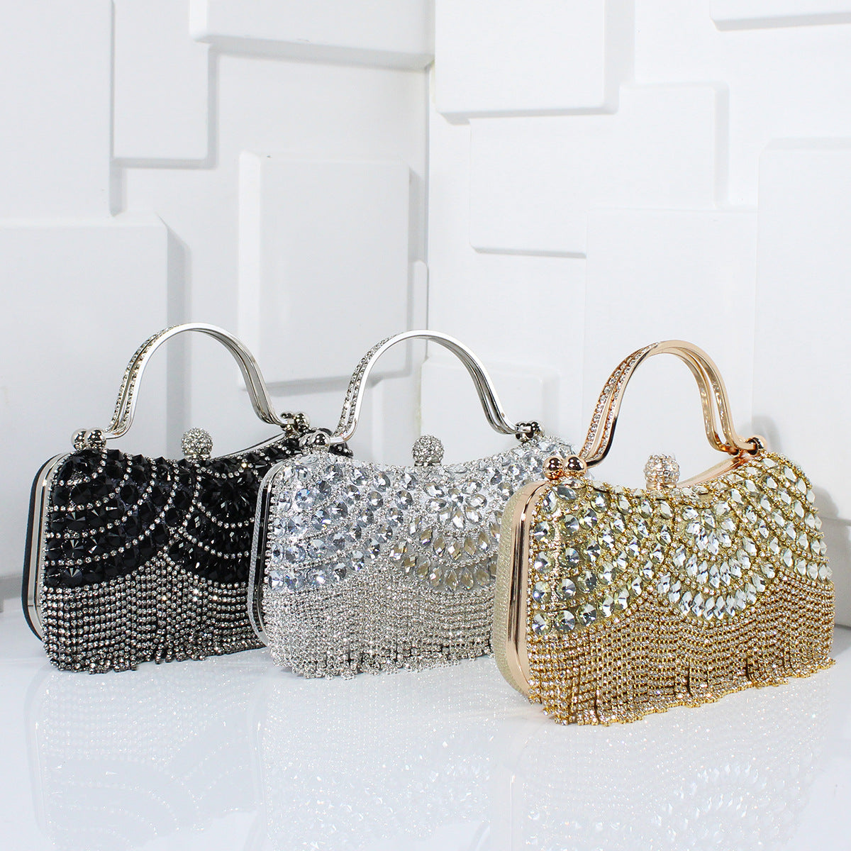 Fashion Diamond Tassel Chain High-grade Versatile Evening Bags
