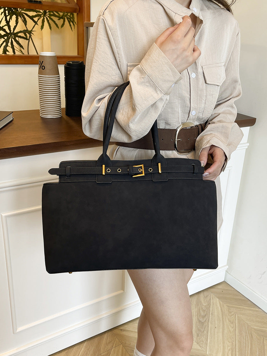 Women's Textured Spring Vintage Frosted Large Capacity Tote Bags