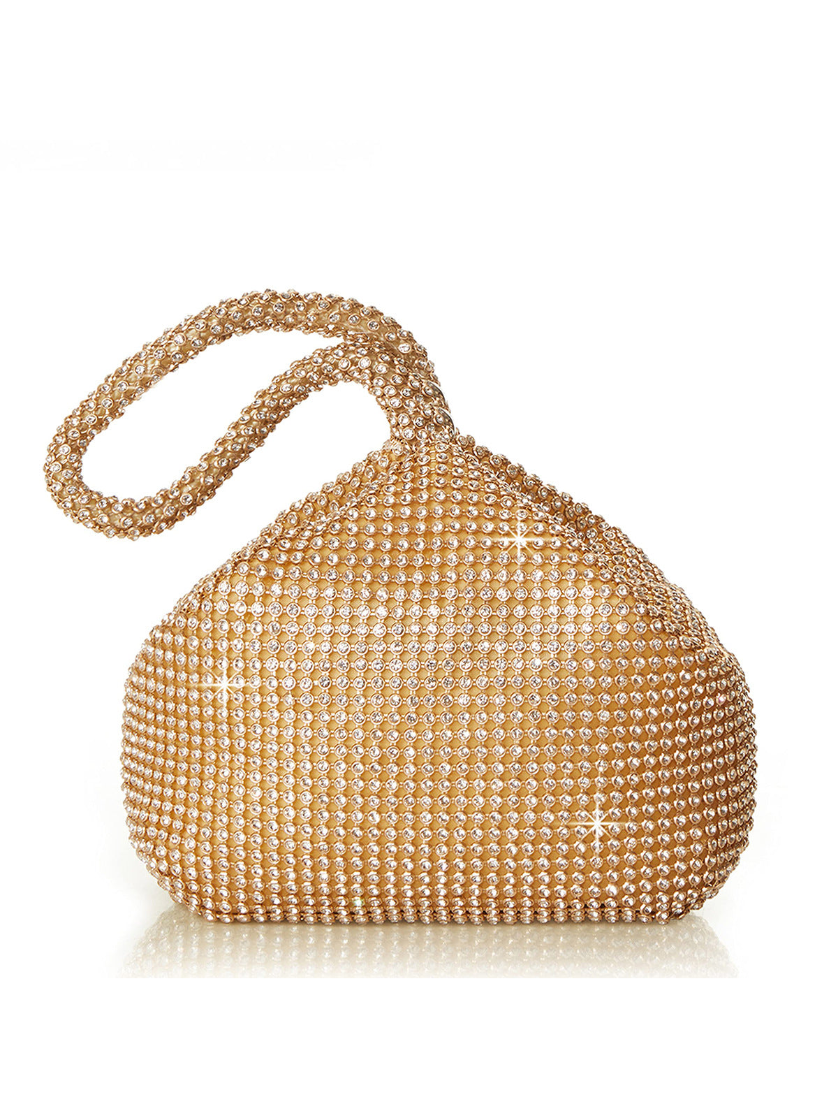 Women's Large Mine Handmade Rhinestone Clutch Banquet Dinner Bag