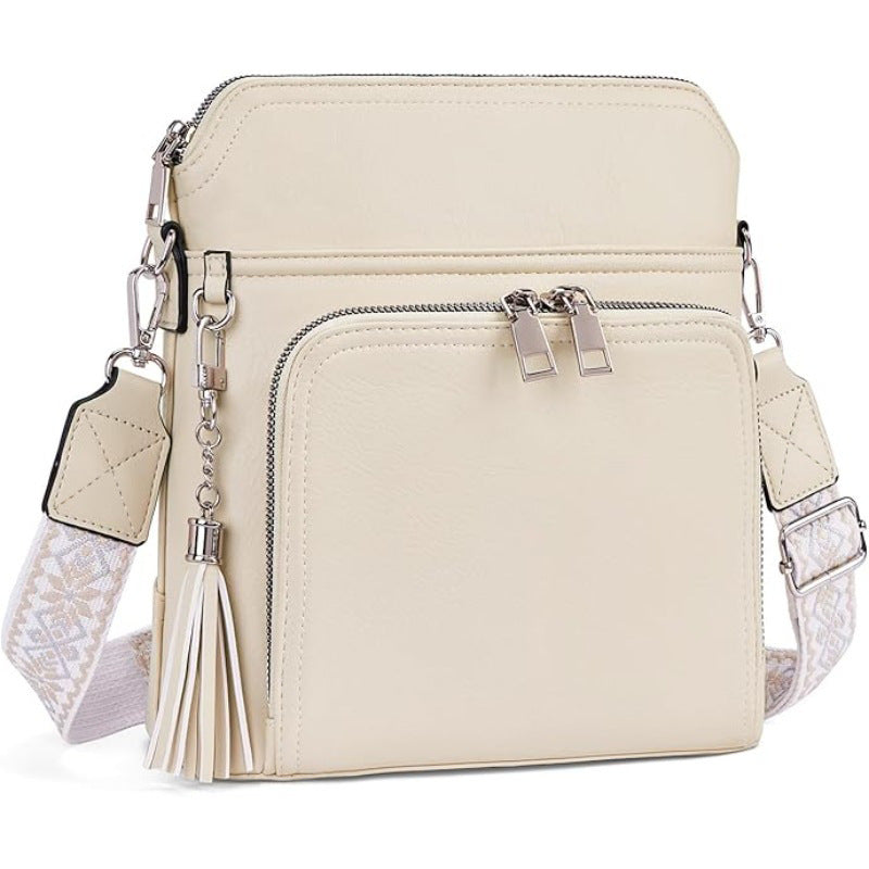 Women's Retro Fashion Simple Printed Wide Strap Women's Shoulder Bag