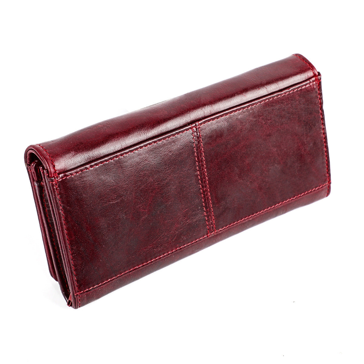 Women's Long Leather Retro First Layer Cowhide Ladies Wallet