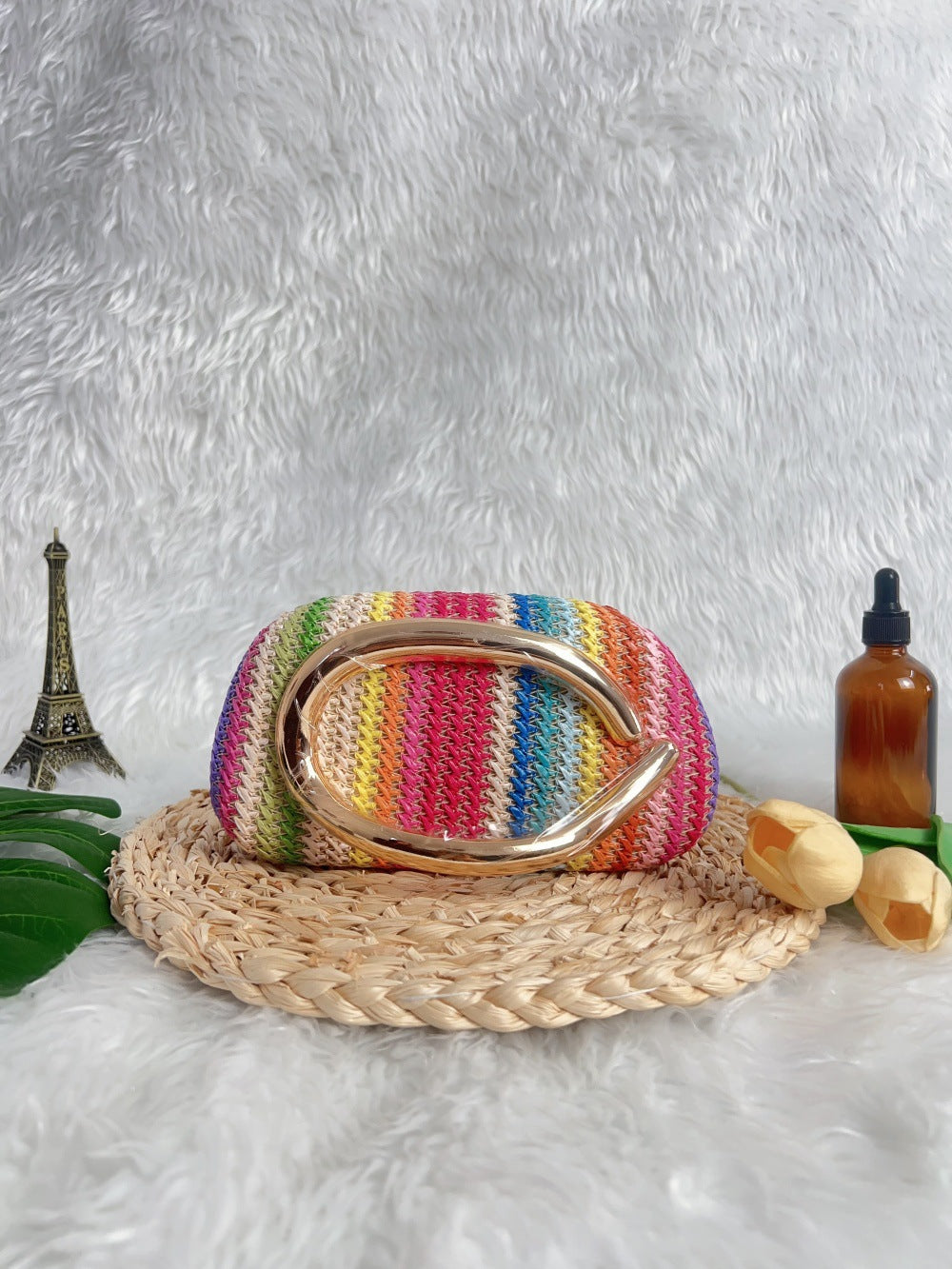 Creative Metal Chain Box Clutch Banquet Dinner Bag