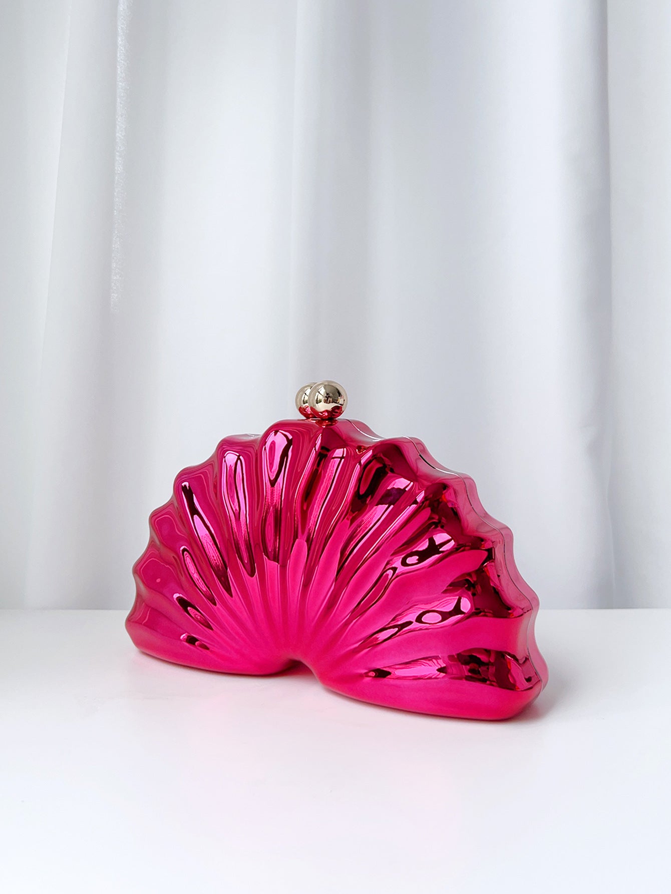 Women's Antique Monster Electroplated Chain Fan-shaped Clutch Dinner Bag