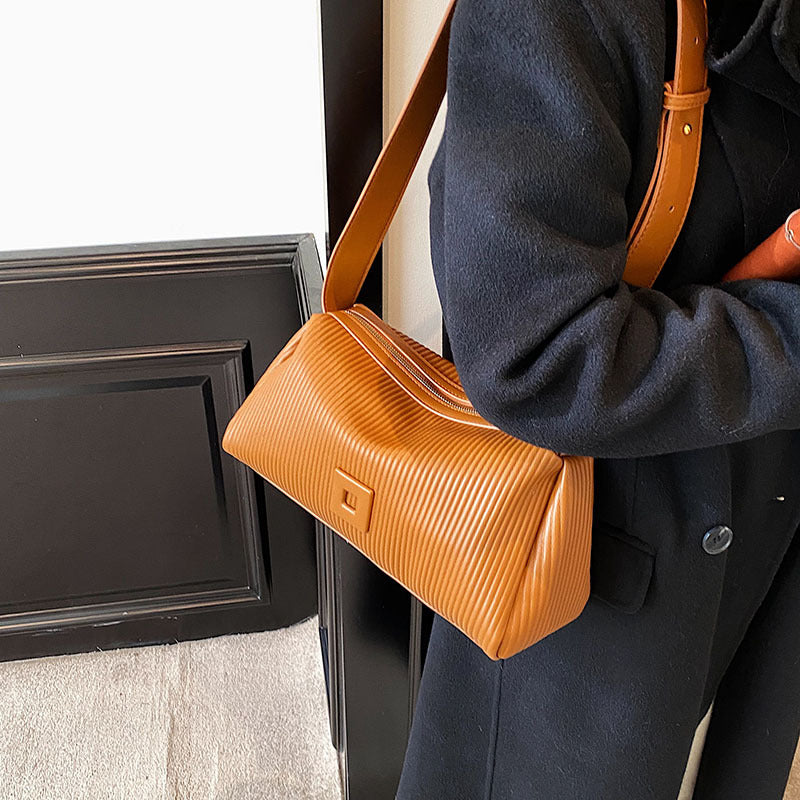 Women's Trendy Fashionable Striped Pleated Simple Graceful Bags