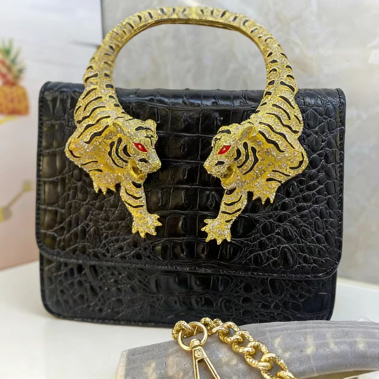 Fashion Creative Durable Tiger Crocodile Pattern Shoulder Bags