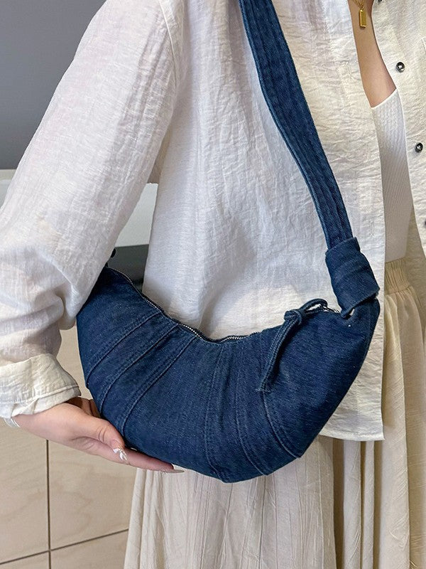 Women's Denim Stitching Dumpling High-grade Leisure Bags