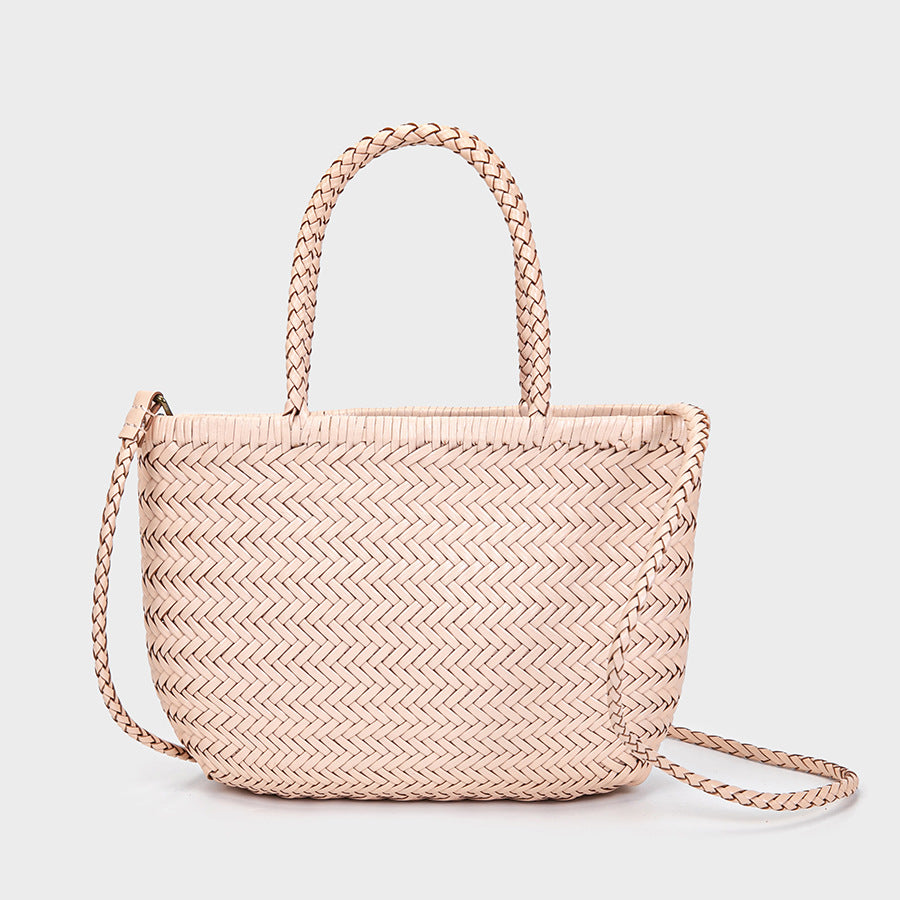 Women's Woven Genuine Leather Retro Style Bags