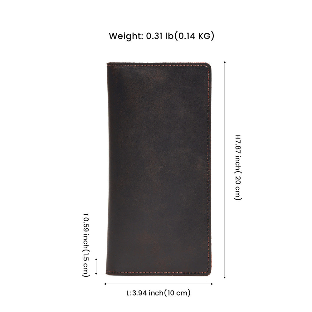Men's Leather Multifunctional First Layer Cowhide Men's Clutch