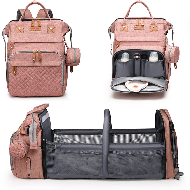 Portable Crib Large Capacity Lightweight Diaper Multifunctional Folding Bags