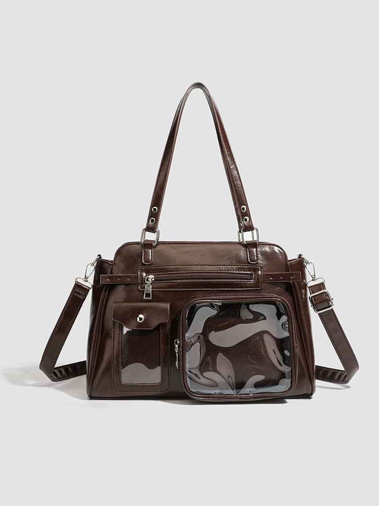 Large Capacity Two-dimensional Uniform Cartoon Fashion Simple College Style Women's Shoulder Bag