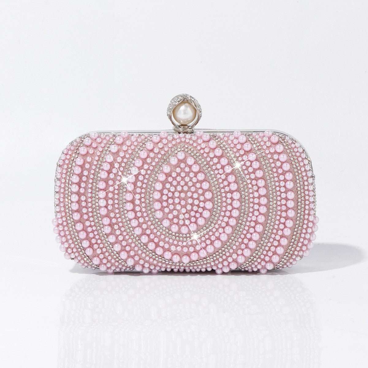 Vintage Water Drop Pearl Clutch Party Dinner Bag
