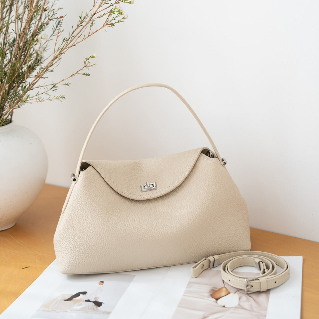 Korean Style Fashion Commuter Hand Large Capacity Soft Women's Leather Bag