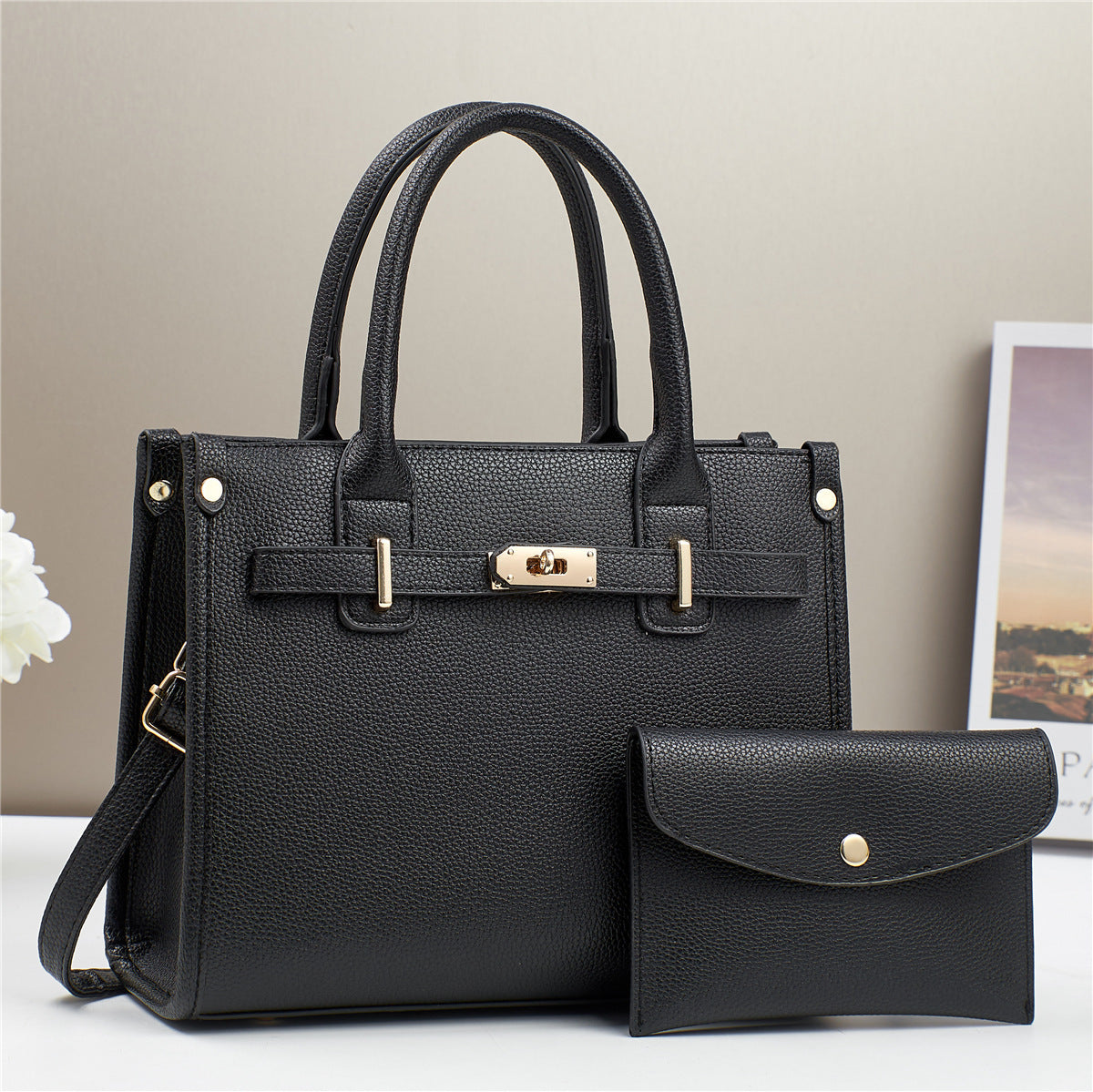 Women's Elegant Grandma Large Capacity Soft Leather Women's Handbag