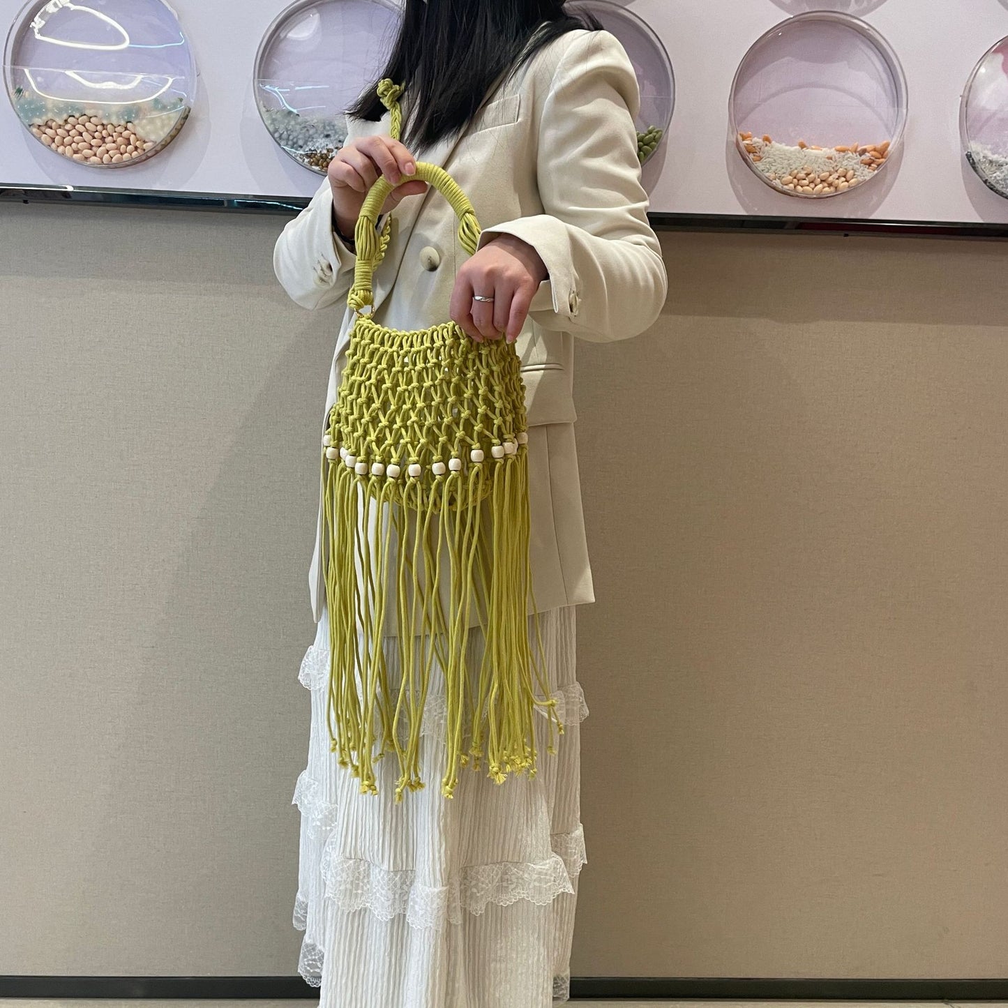 Women's Retro Tassel Large Capacity Versatile Beach Good-looking Women's Handbag