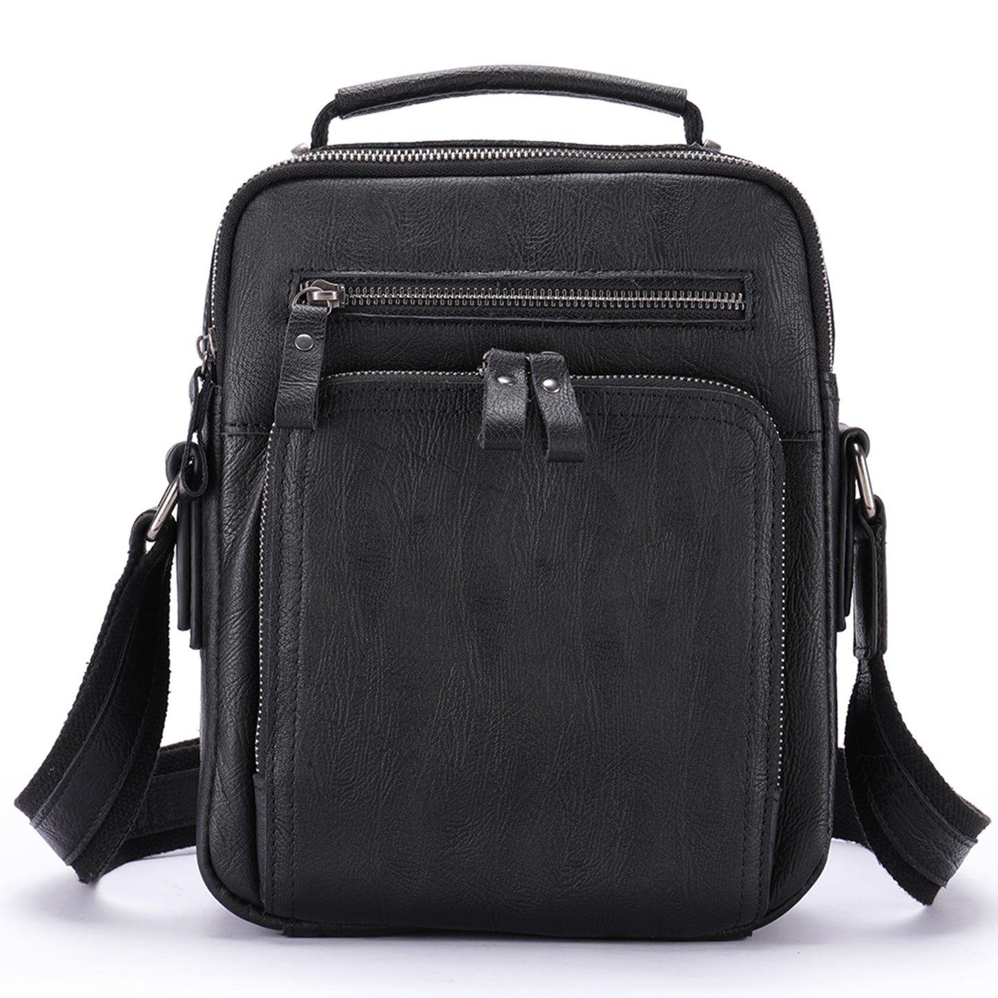 Men's Leather Fashion Crazy Horse First Layer Cowhide Men's Shoulder Bag