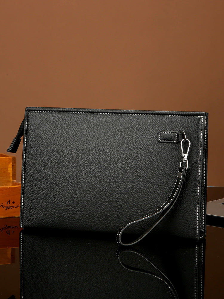 Men's Male Soft Leather Fashion Trendy Envelope Men's Clutch