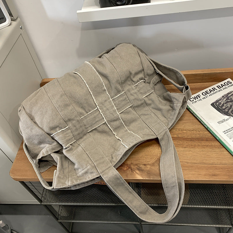 Women's Canvas Large Capacity Simple Commute College For Tote Bag