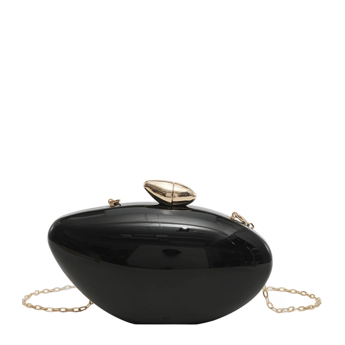 Women's French Style Goose Egg Box Clutch Personality Acrylic Gloss Dinner Bag