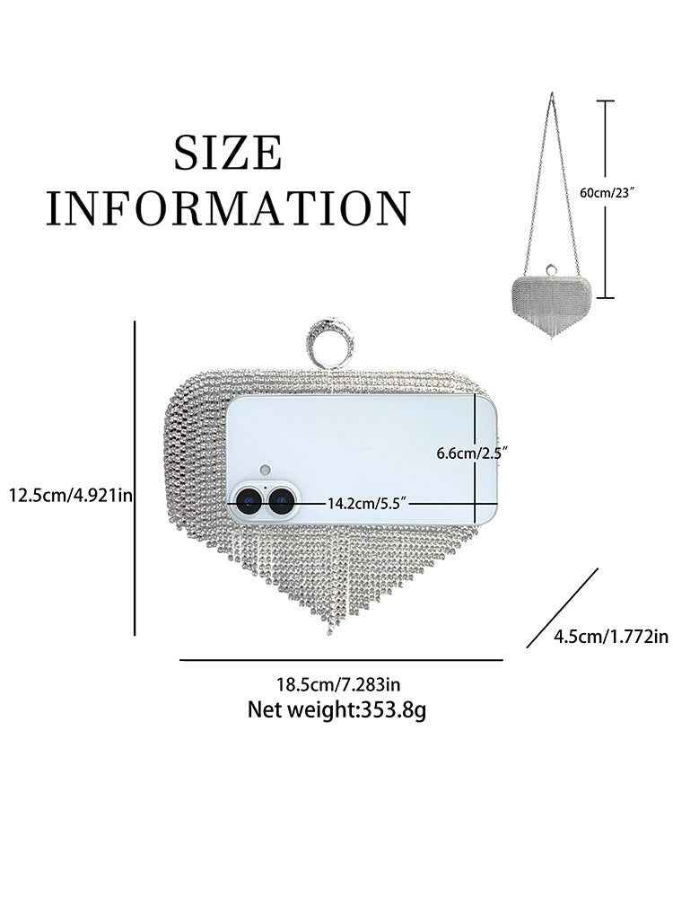 Women's Banquet Clutch Dress Diamond Tassel Bags