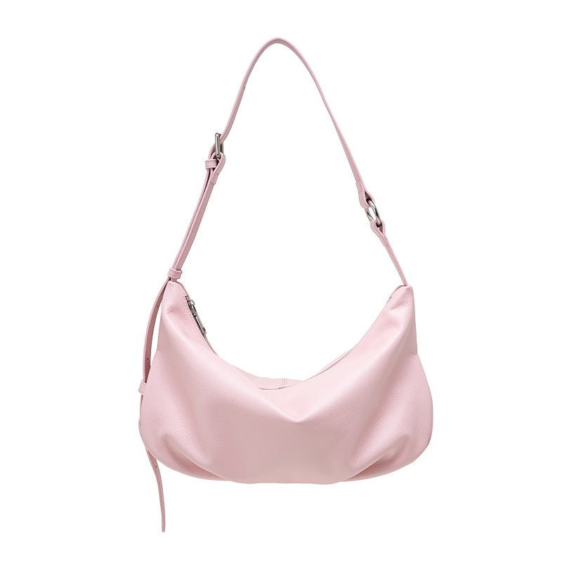 Women's Light Color One Niche Pleated Underarm Women's Shoulder Bag