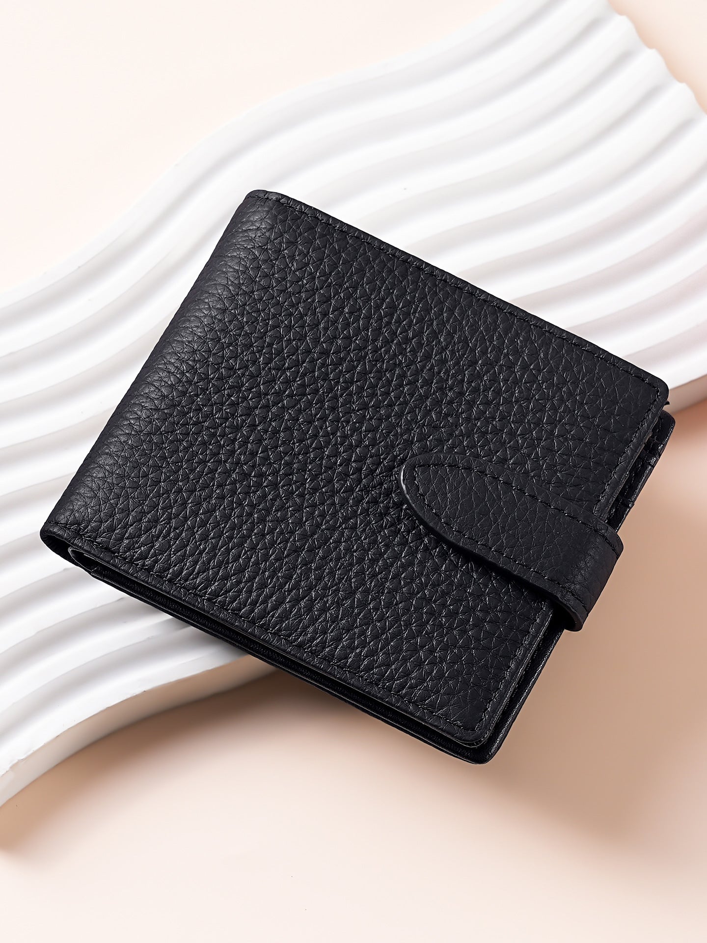 Women's & Men's Leather Short Step-in Large Capacity Alloy Ladies Wallet