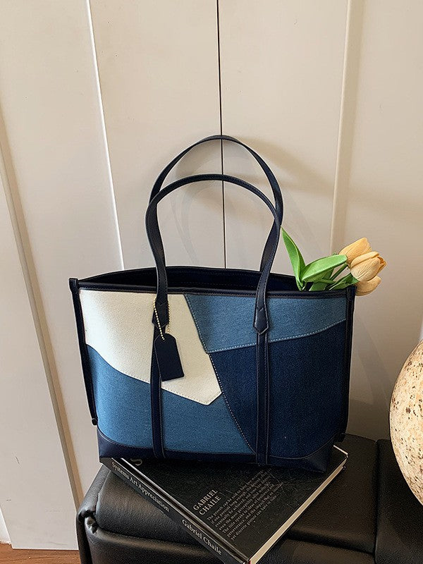 Women's Large Capacity Spring Retro Fashion Contrast Women's Shoulder Bag
