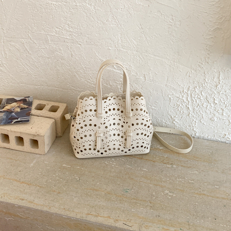 Light Luxury Hollow Carved Vegetable Basket Niche Handbags