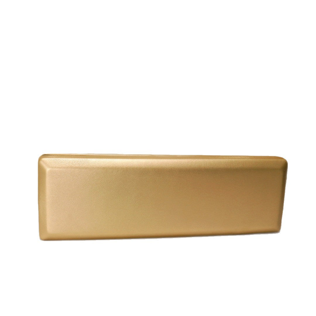 Baguette Leather Hard Box Clutch Vintage Party Dinner Bag