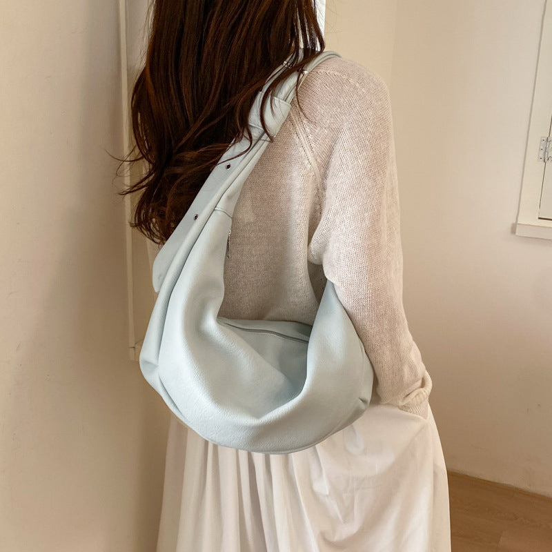 Women's Fashion Popular Solid Color Commuting Dumpling Women's Shoulder Bag