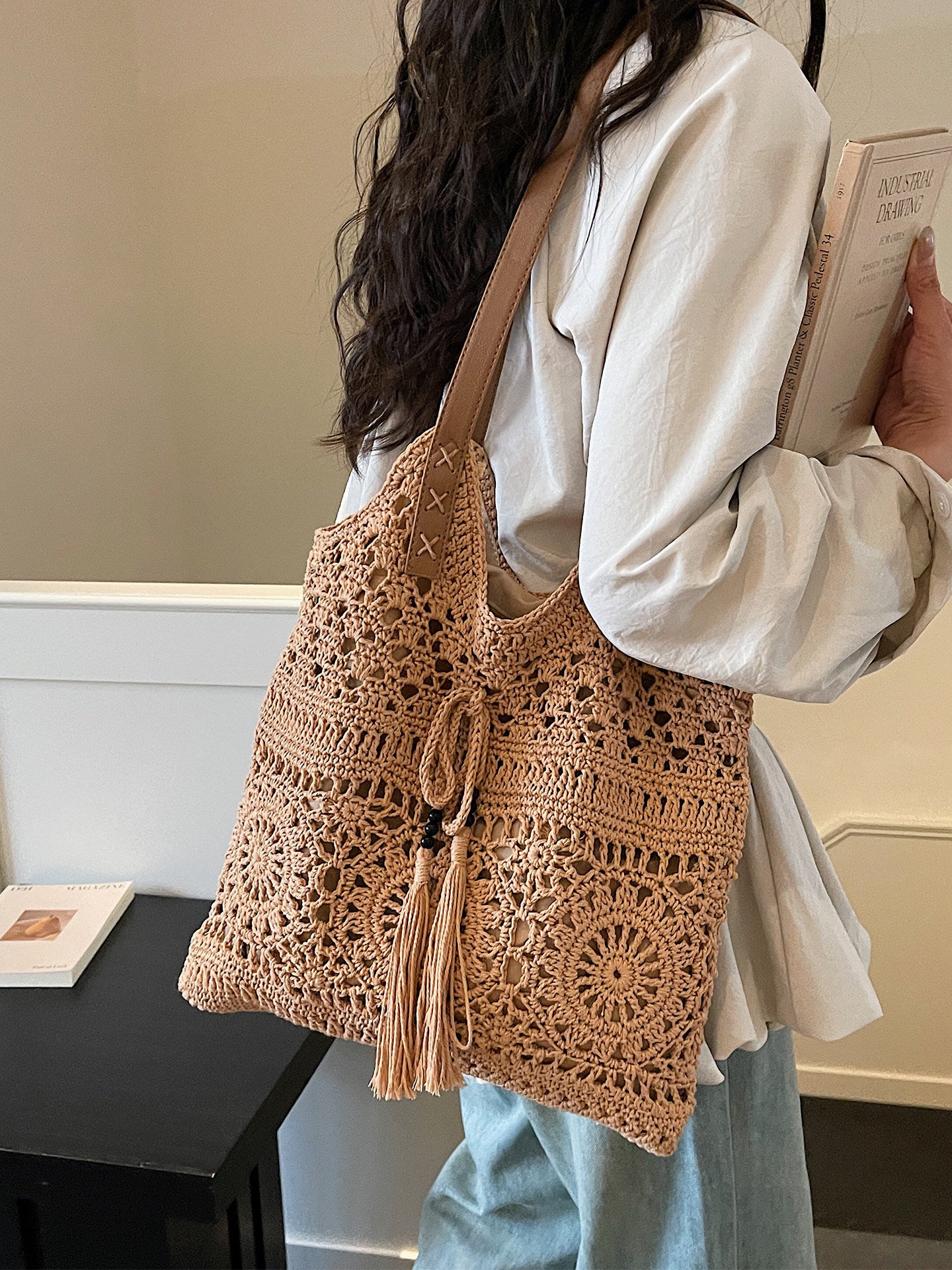 Women's Woven Spring Lazy Fashion Large Capacity Bags
