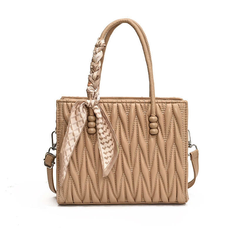 Women's Fashion Pleated Commuting Elegant Easy Matching Women's Shoulder Bag