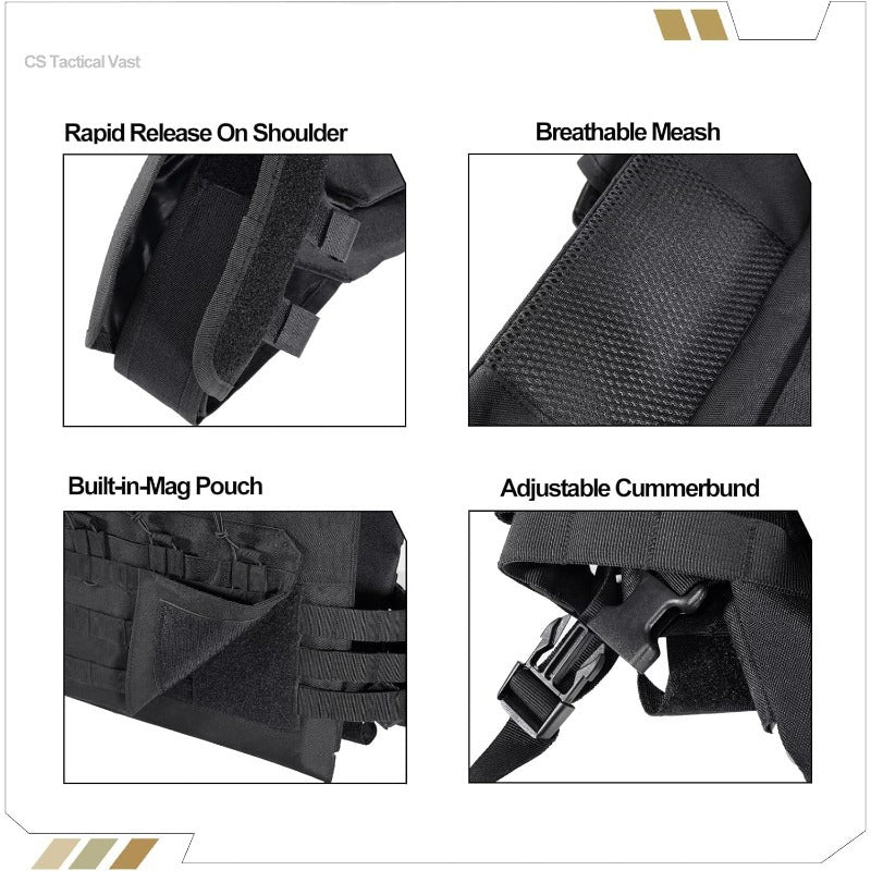 Vest Fully Adjustable Breathable Lightweight Modular Backpacks