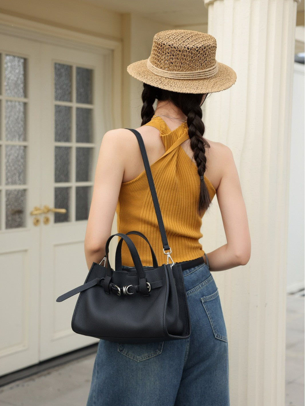 Women's Genuine Leather Commuter Design Large Capacity Tote Bag
