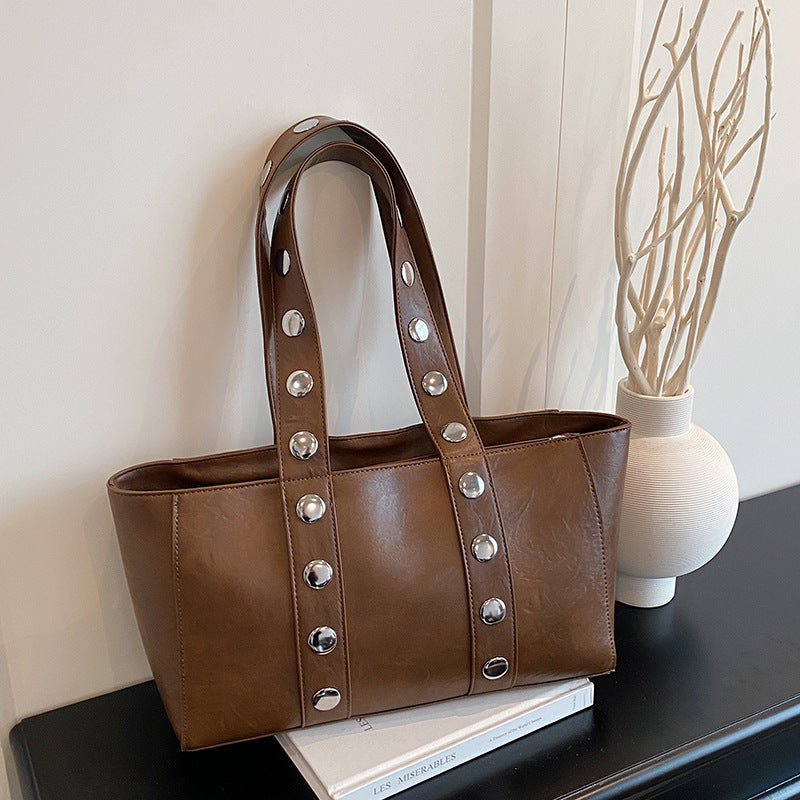 Women's Fashion Cool Large Capacity Underarm Textured Bags