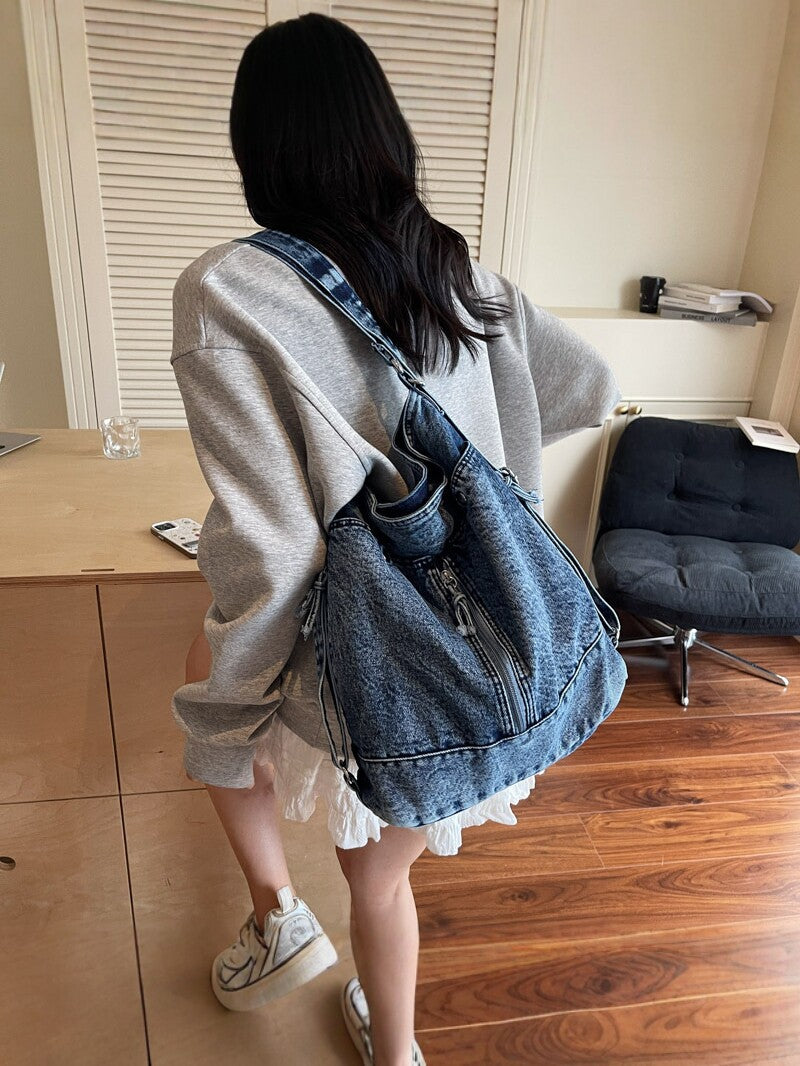 Women's Denim Autumn Large Capacity Retro Fashion Bags